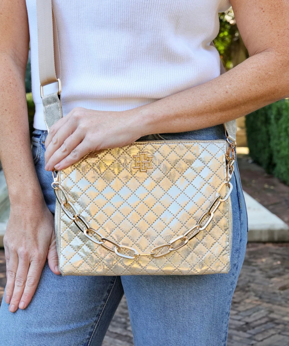 Gold Ariana Caroline Hill Crossbody