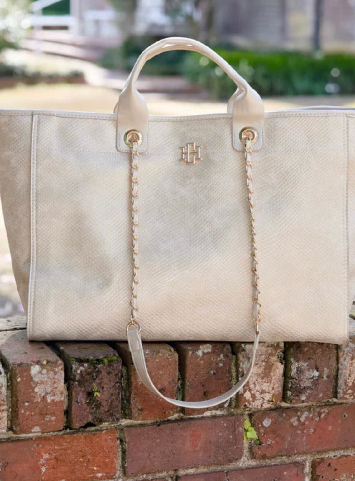 Shimmer Champagne Caroline Hill Tote