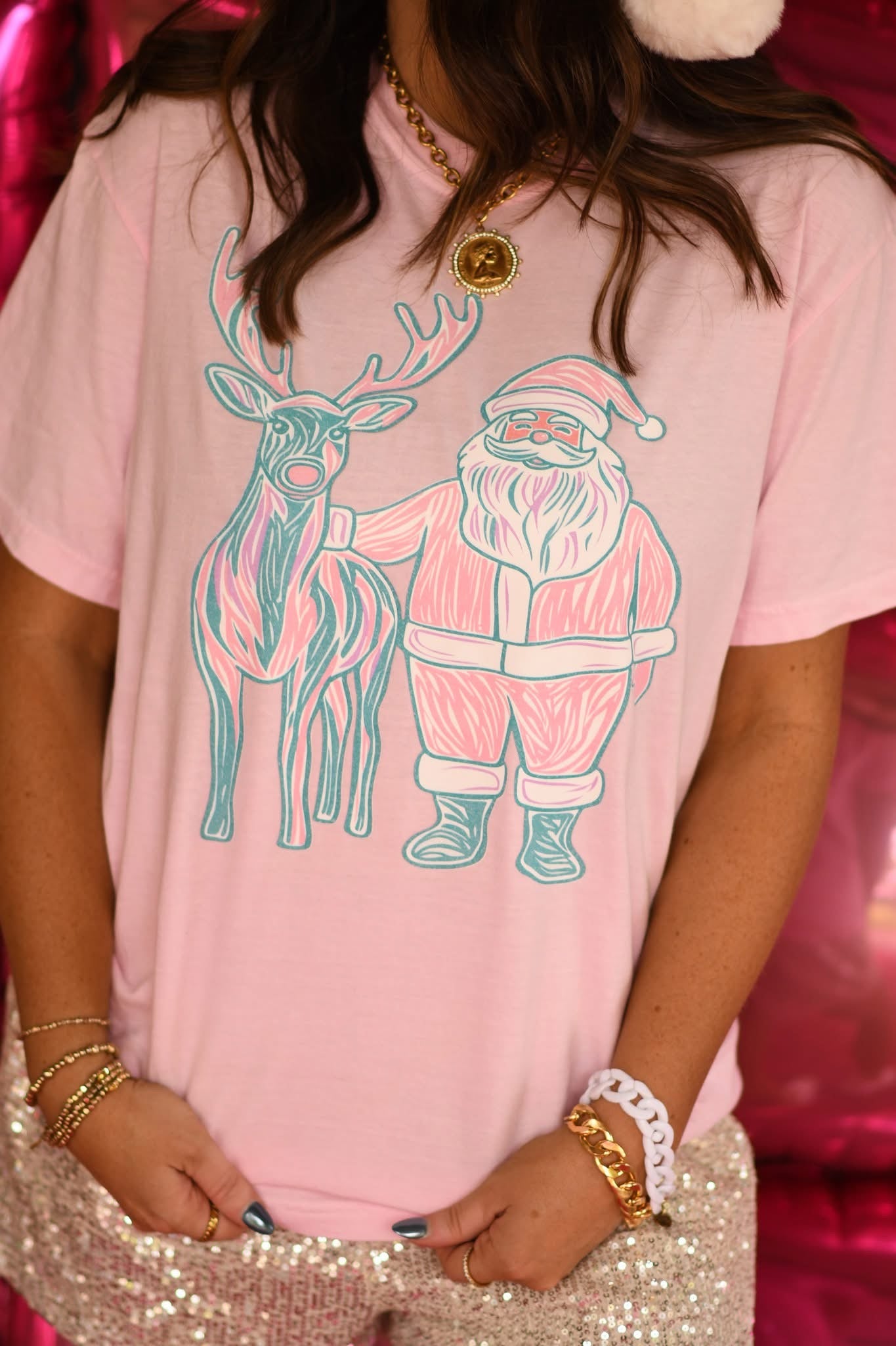 Santa & Reindeer Tee