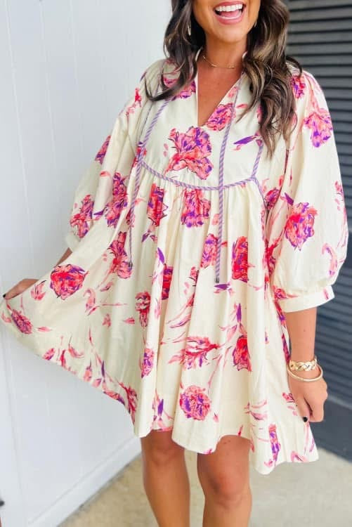 Pink/Purple Floral Dress